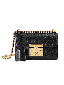 Модна шкіряна чорна сумка-клатч Gucci (копія бренда Гучи Туреччина)