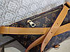 Модна коричнева шкіряна сумка бананка на пояс Louis Vuitton Луї Вітон, фото 7