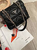 Модна жіноча чорна сумка з ручками Prada Прада, фото 2