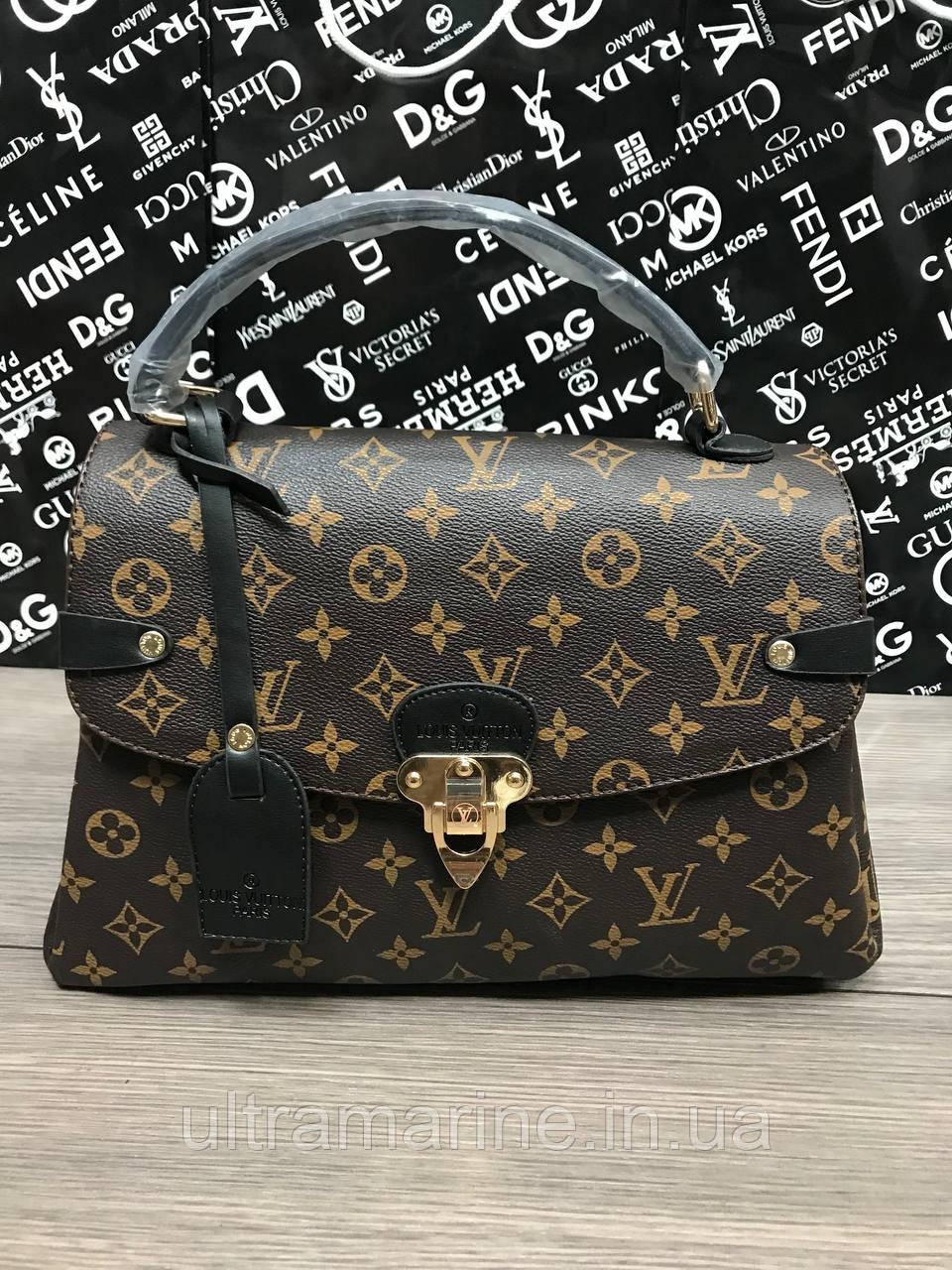 Модна жіноча коричнева сумка Louis Vuitton Луї Вітон
