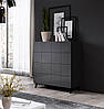 Комод 4Ш у вітальню, спальню Reja графіт глянець Cama meble, фото 2