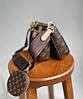 Модна жіноча коричнева сумка Louis Vuitton 3 в 1 Луї Вітон, фото 5