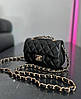 Модна жіноча маленька чорна сумка Chanel Шанель, фото 6