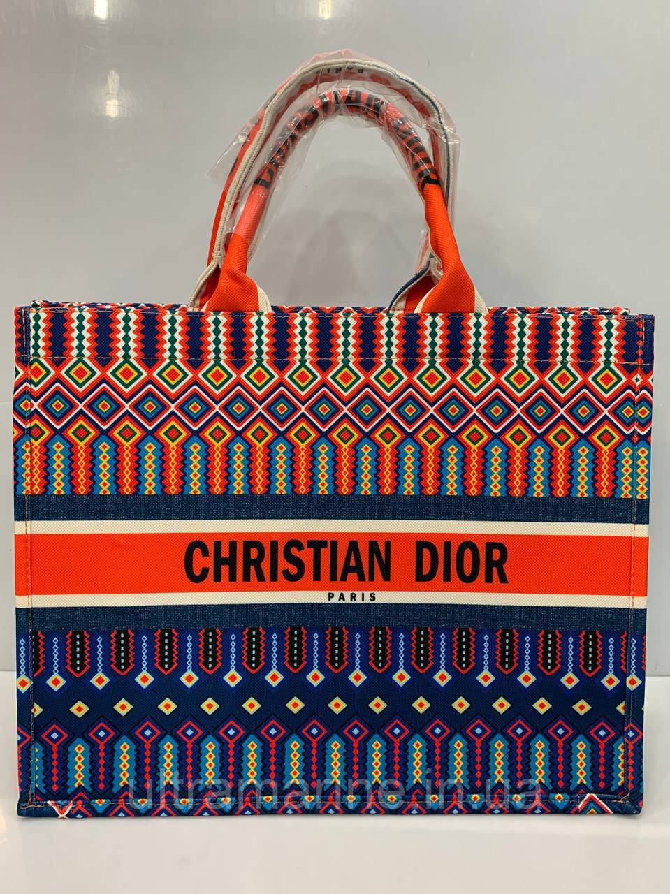 Модна жіноча кольорова сумка шопер християнської Dior Крістін Діор
