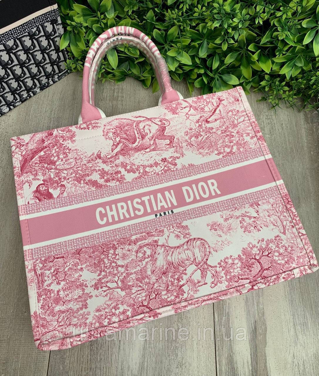 Модна жіноча кольорова сумка шопер християнської Dior Крістін Діор