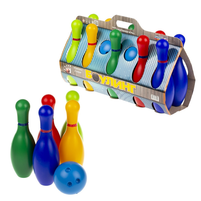 Боулинг "Кегли 10" (кегли - 10 шт, шар - 2 шт), 1-002 , Toyman, цена ...