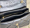Модна жіноча чорна сумка бренд Chanel Шанель, фото 9