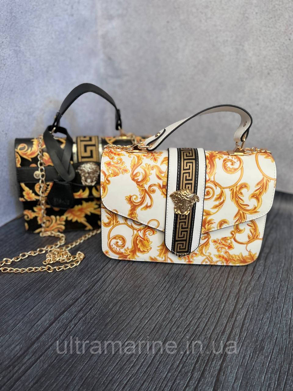 Модна жіноча чорна сумка Versace Versace