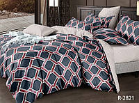 Комплект постельного белья евро, яркий стильный дизайн с компаньоном R-2821