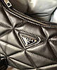 Модна чорна шкіряна сумка Prada Прада, фото 7