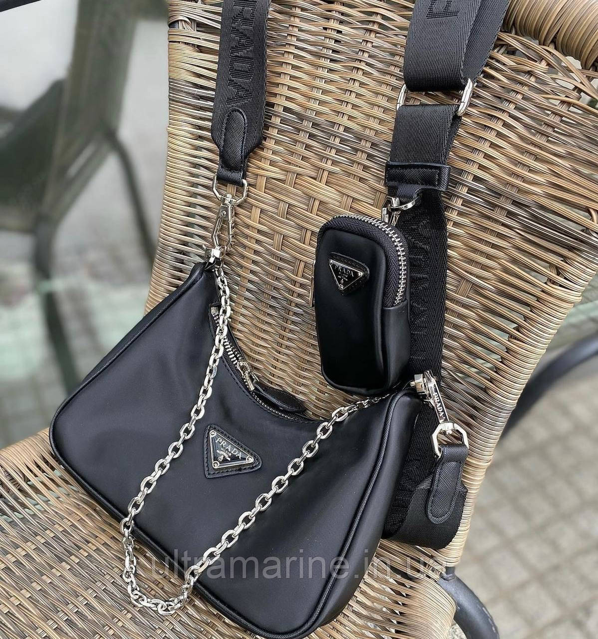Модна жіноча нейлонова сумка Prada Прада