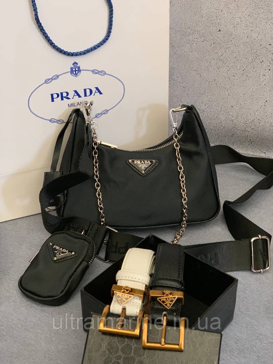 Модна жіноча нейлонова сумка Prada Прада