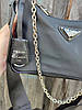 Модна жіноча чорна сумка Prada Прада міні 2 в 1, фото 10