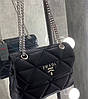 Модна жіноча чорна сумка з ручками Prada Прада, фото 4