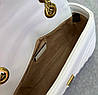 Модна біла шкіряна сумка Gucci Гучі, фото 5