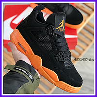 Кроссовки мужские Nike Jordan 4 black / Найк Джордан 4 черные баскетбольные