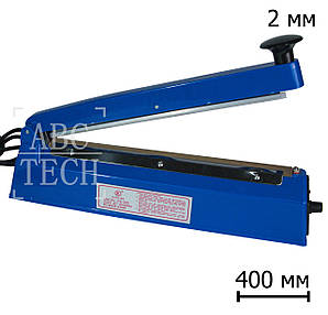 Ручний зварювач пакетів 400 мм Настільний зварювач пластик FS-400 ABS Шов 2мм Зварювач полімерної плівки