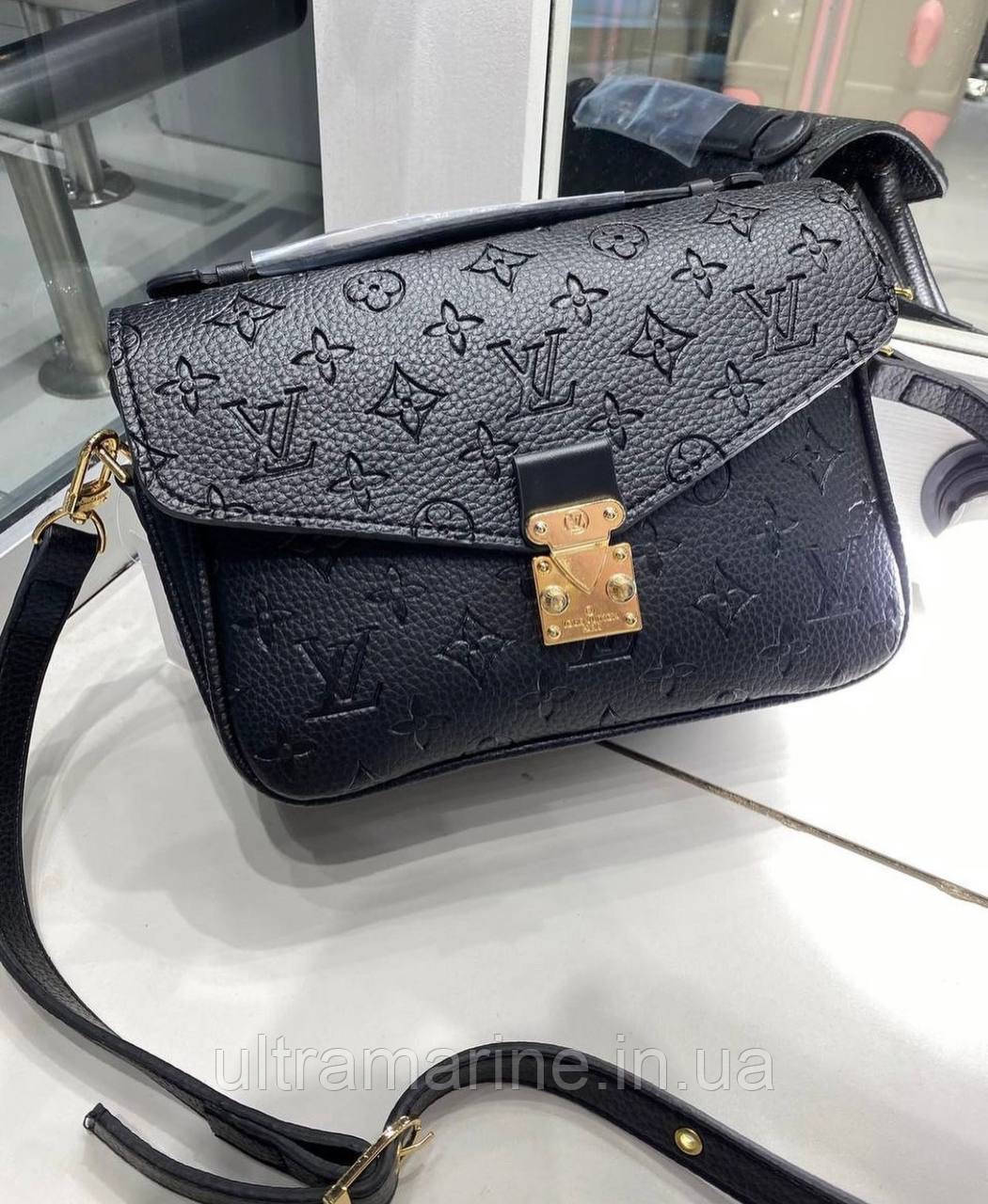 Модна жіноча чорна сумка Louis Vuitton Metis Луї вітон Метіс