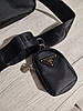 Модна жіноча нейлонова чорна сумка Prada Прада 2 в 1, фото 8