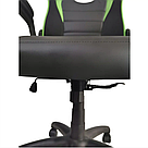 Геймерське крісло ігрове для приставки AVKO 71825 із системою гойдання стілець комп'ютерний чорно-зелений, фото 3