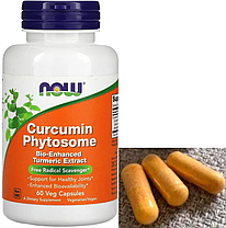 Куркумін NOW Curcumin Phytosome 60 veg caps, фото 3