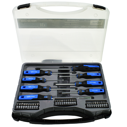 Набір викруток з набором біт 38 од. в кейсі Profline 63138, фото 1