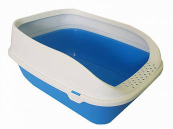 Туалет для кішок з рамкою, синій (бета плюс максі) BETA PLUS MAXI BLUE, 49x39x17