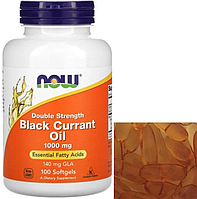 Масло черной смородины Now Foods Black Currant Oil 1000 mg double strength 100 капсул