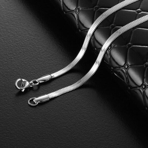 Ланцюжок з нержавіючої медичної сталі "Flat" шириною 3 мм, фото 1