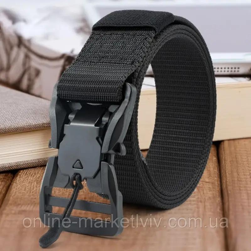 Тактичний ремінь з магнітною пряжкою 125 см Assault Belt AB-M16 / Військовий чоловічий ремінь