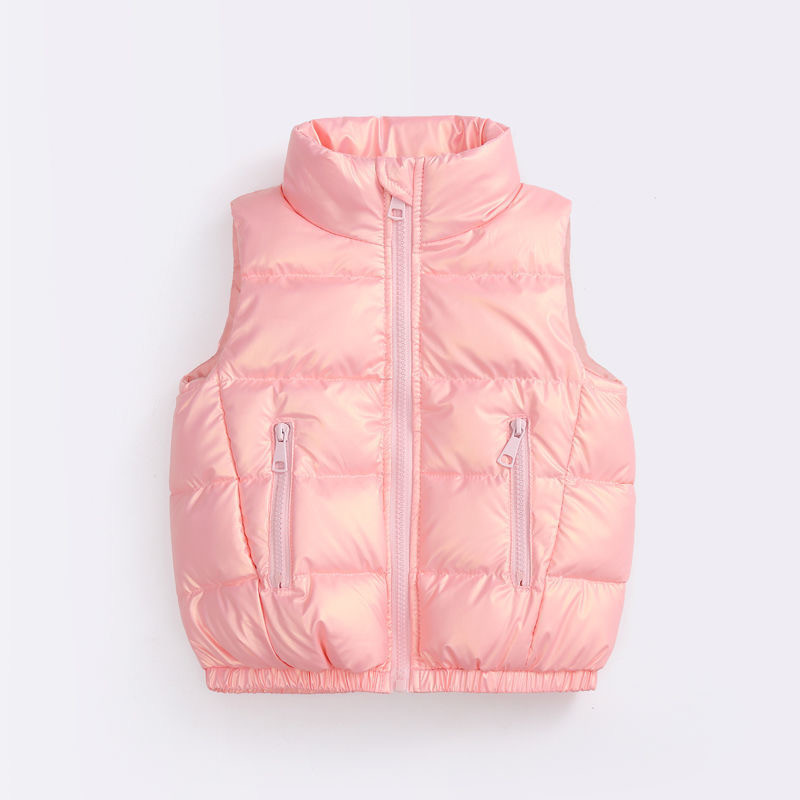 Куртка жилетка на дівчинку перламутрова Рожева 26821 183, Розовый, Для девочек, Весна Осень, 100 , 4 года, фото 1