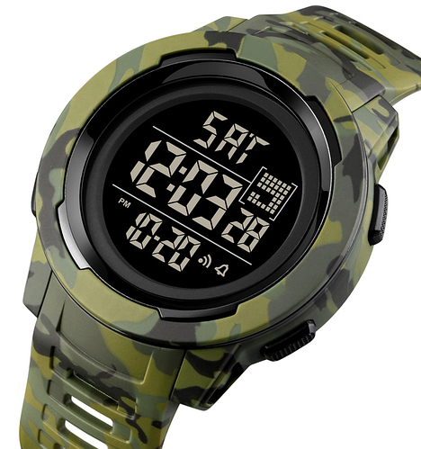 Купить Мужские часы Skmei 1731 Camo Green Black спорт (таймер ...