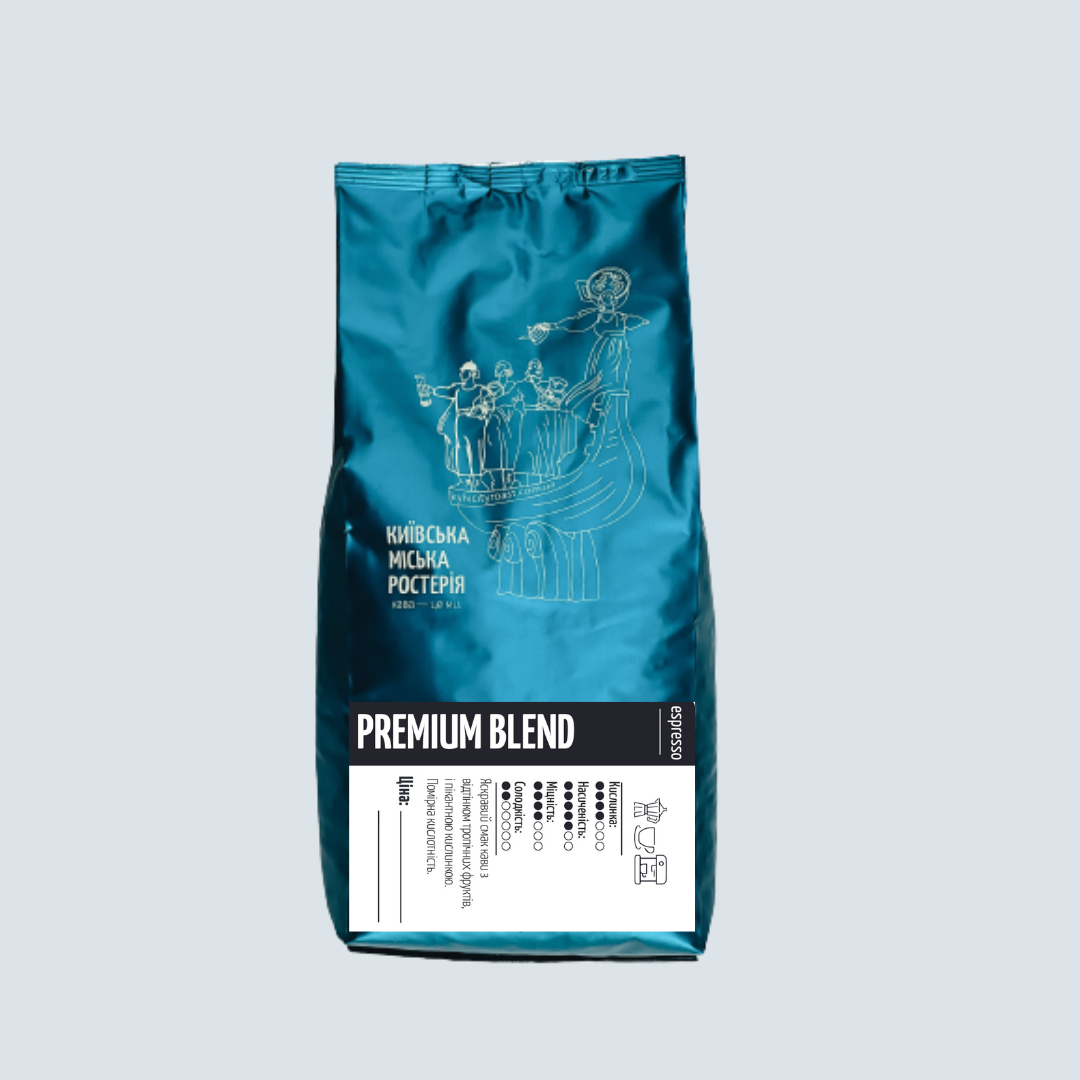 Міцна кава мелена обсмажування еспресо Преміум Бленд 70/30, 1 кг смажена кава