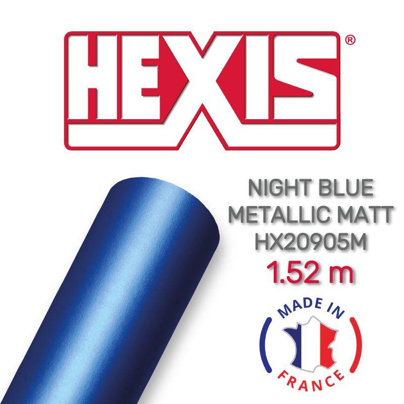 Hexis Night Blue Metallic Matt HX20905M - Синя металік матова плівка, 1.524 м