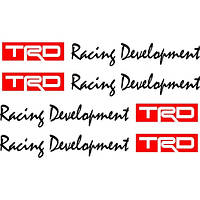 Набор виниловых наклеек на ручки авто - Racing Development TRD  размер 10 см ( 4 шт.)