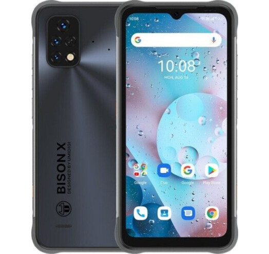 Смартфон UmiDIGI BISON X10S 4/64Gb Storm Gray, NFC, 6150мАh, 16+8+5/8Мп, IPS 6.53", 2SIM, 4G