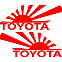 Набор виниловых наклеек на зеркала авто - Toyota  размер 15 см ( 2 шт.)