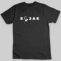 Футболка чорна з принтом "Козак" Push IT