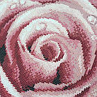 ЗПК-047 Рожева троянда, набір для вишивання бісером картини, фото 5