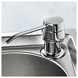 Дозатор для мила Frap F405, що вбудовується в мийку, хром, 150 мл, фото 2