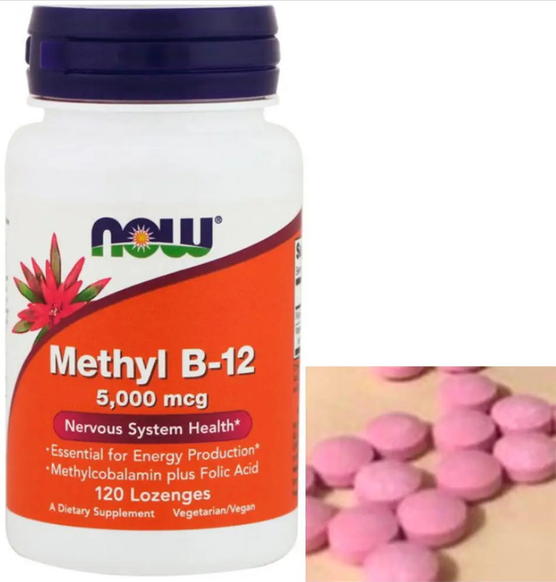Вітамін В12 метилкобаламін Now Foods Methyl B-12 5000 mcg 120 льодяників