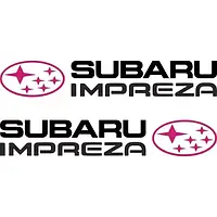 Набор виниловых наклеек на зеркала авто - Subaru Impreza размер 15 см ( 2 шт.)
