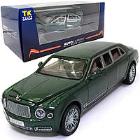 Машинка игровая Bentley Limousine M929J «АвтоЕксперт» Бентли Лимузин металл зеленый свет звук 20*6*7 см