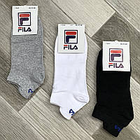 Носки мужские демисезонные спортивные хлопок Fila, размер 41-45, короткие, ассорти, 04536