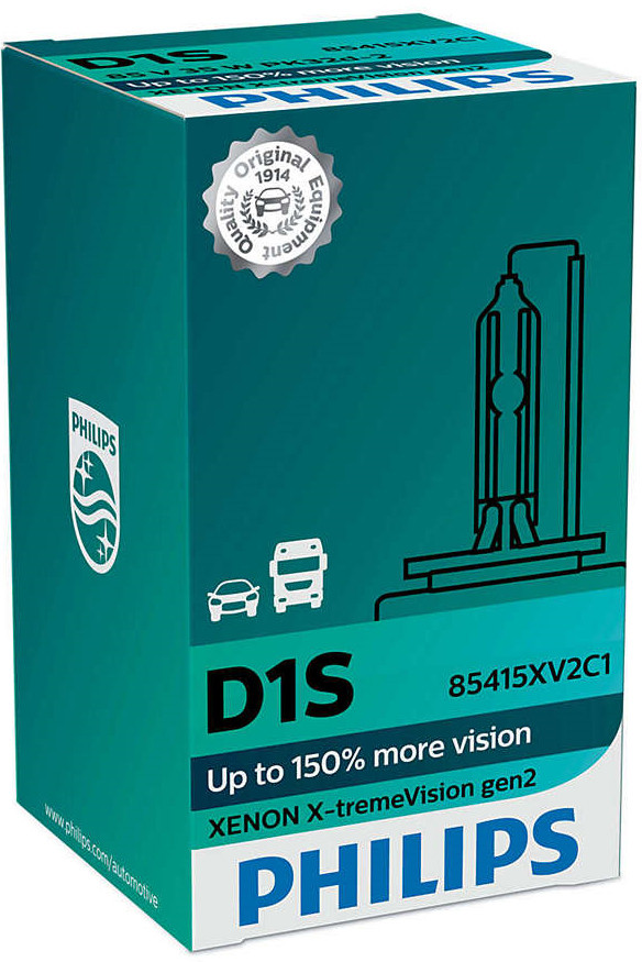 Автолампа Ксенон Philips D1S 85415 XV2 X-TremeVision (+150%) 85V 35W PK32d-2 C1 (шт.)