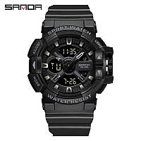 Мужские армейские часы Sanda 3128 All Black