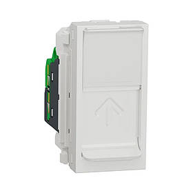 Розетка комп'ютерна Schneider Electric Unica New біла RJ-45 внутрішня 5е UTP 1-модульна NU341018