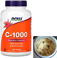Витамин С NOW Foods C-1000 with rose hips 250 таб
