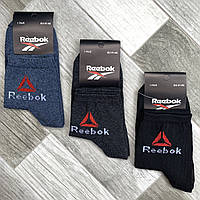 Носки мужские демисезонные спортивные хлопок Reebok, размер 41-45, средние, ассорти, 04546