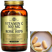 Вітамін С з шипшиною Солгар Solgar Vitamin C 500 mg with Rose Hips 250 таблеток